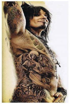 Nikki Sixx Rib Tattoo